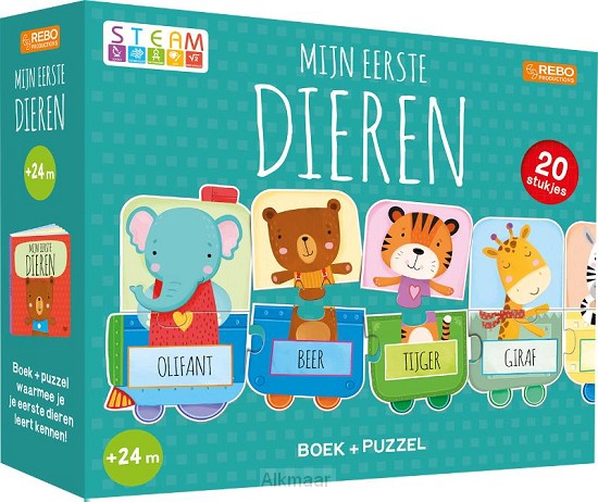 Puzzeltrein 20 stukjes en boek - Mijn ee