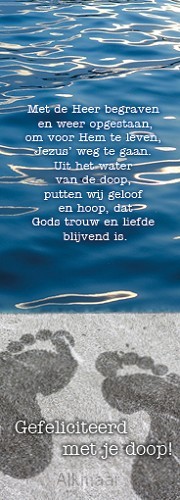 Boekenlegger gefeliciteerd doop Heer