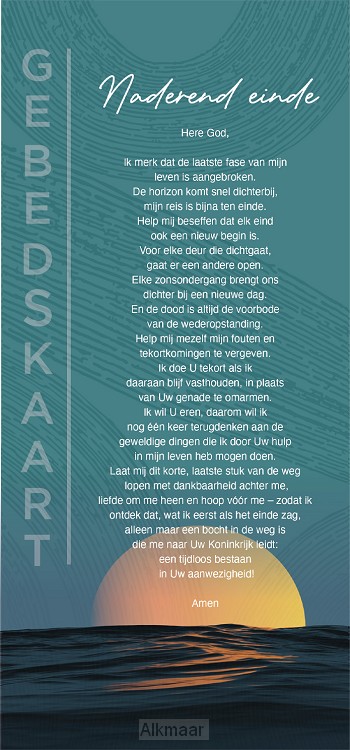 Gebedskaart Naderend einde