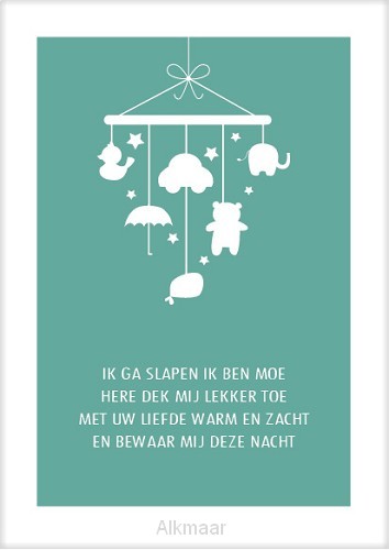 Kaart ik ga slapen ik ben moe