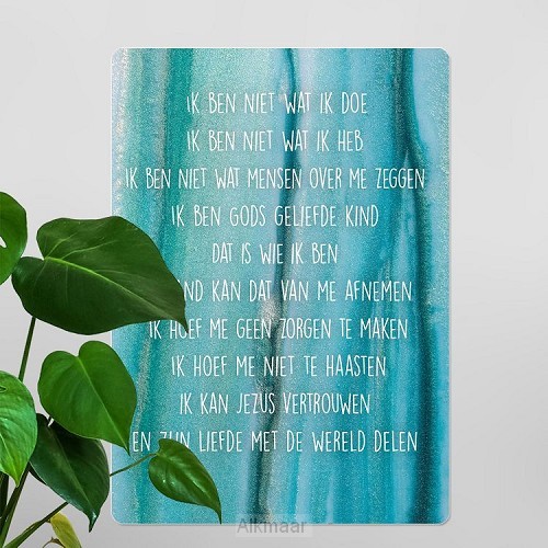Interieurbord A4 credo groen