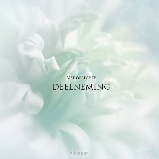 Kaart met oprechte deelneming wit