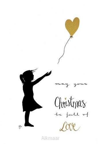 Kaart may your christmas be full  ballon
