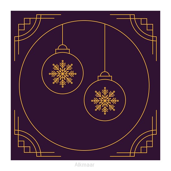 Kerstkaart ''Kerstballen''