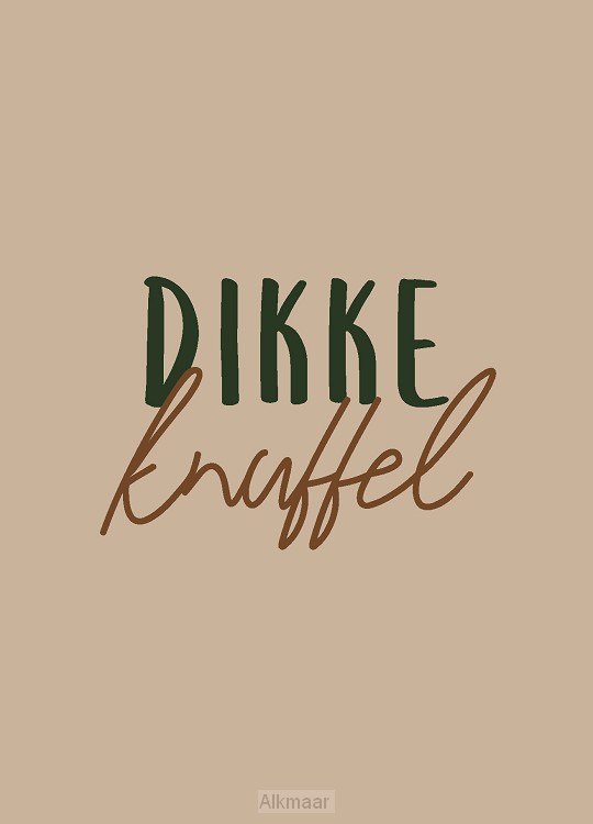 Wenskaart dikke knuffel