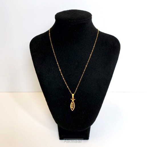 Ketting visje Jesus goud
