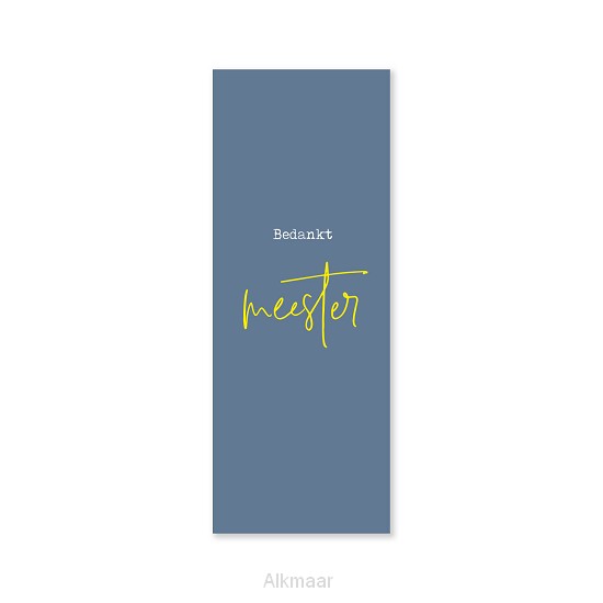Boekenlegger Bedankt meester