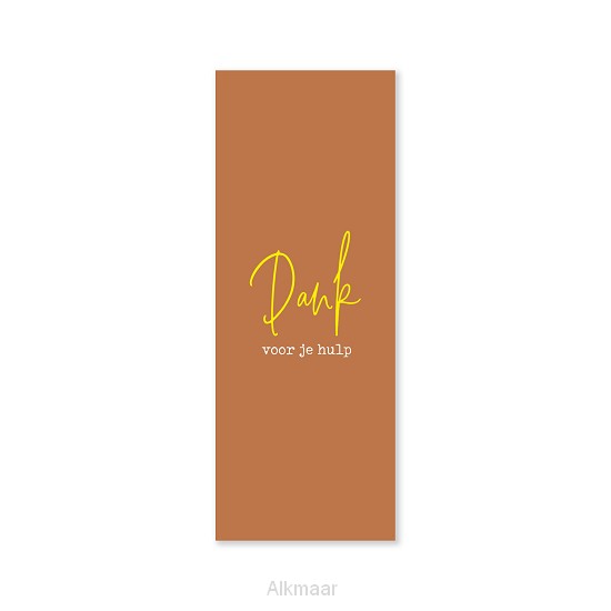 Boekenlegger Dank voor je hulp