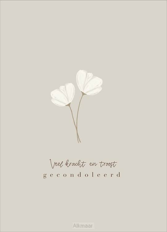 Kaart Gecondoleerd - bloemen