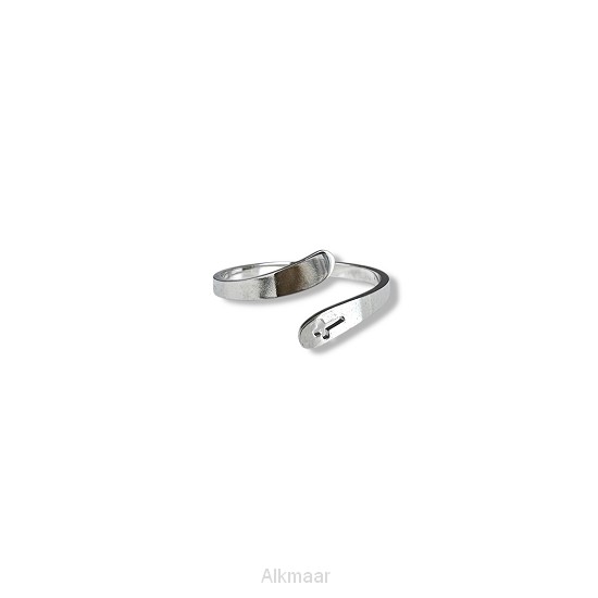 Ring kruisje  zilver  one seize