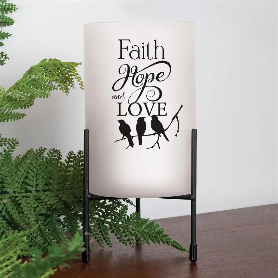 Candle pillar stand faith hope love