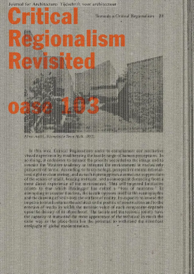 Critical Regionalism Revisited