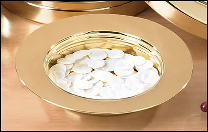 Brass stacking bread plate