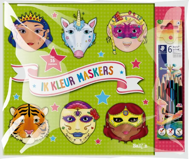 Ik kleur maskers (groen)