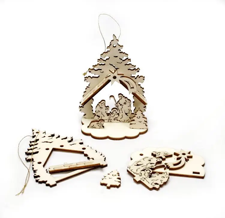 Kribbe  Mini 9cm Blank Hout