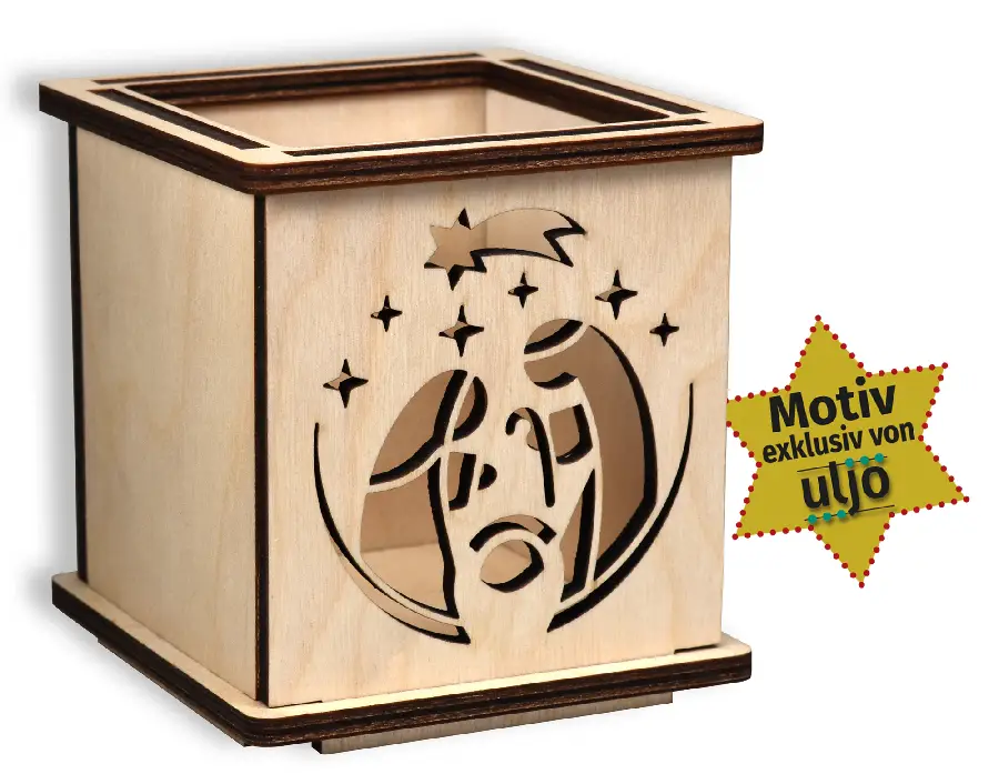 Hout Kribbe  Windlichtje