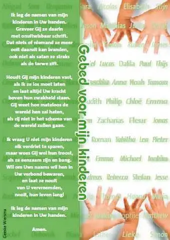 POSTER A4 GEBED VOOR MIJN KINDEREN