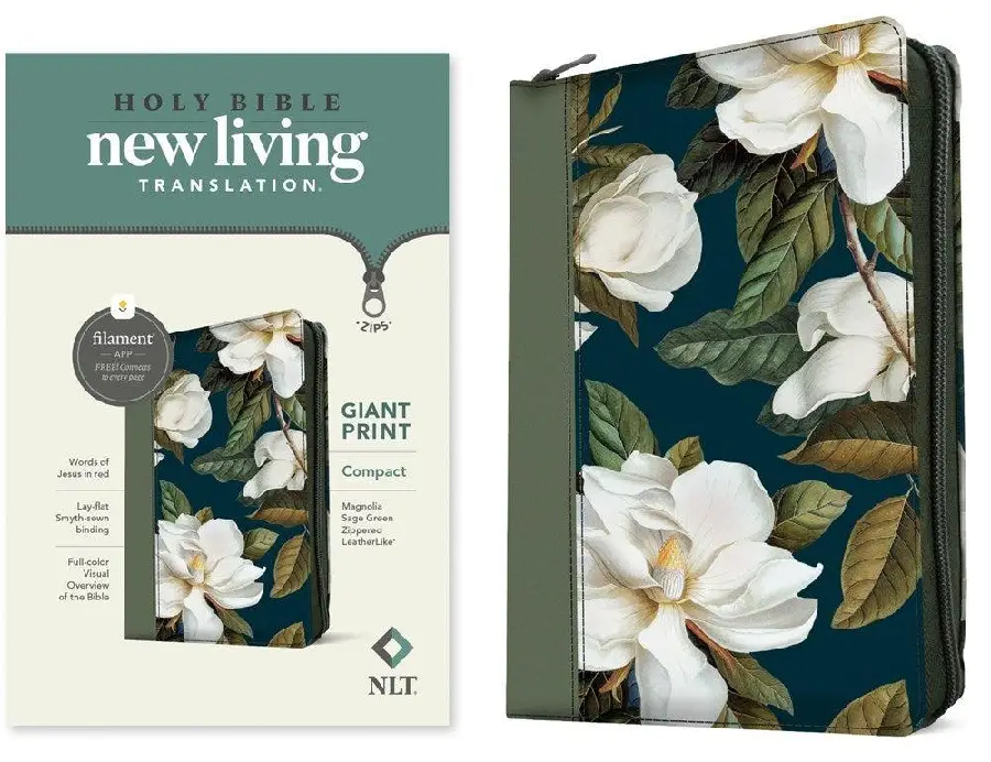 NLT - Compact Bible Giant print -zip -Fi