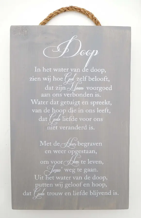 Doop in het water van de doop