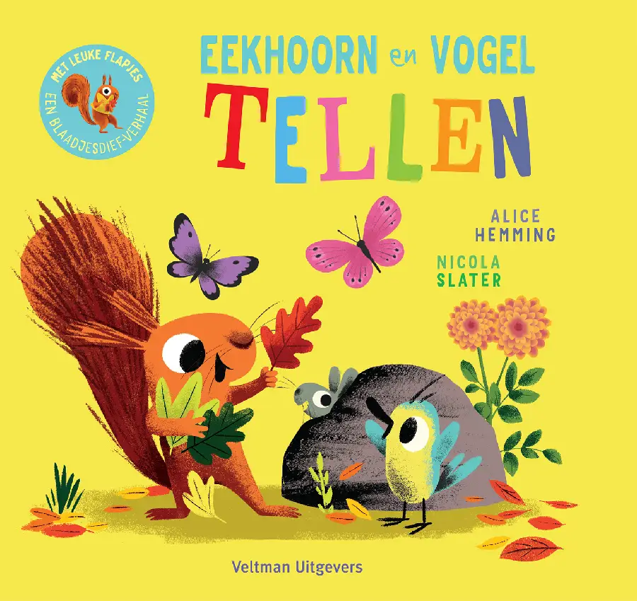 Eekhoorn en vogel tellen