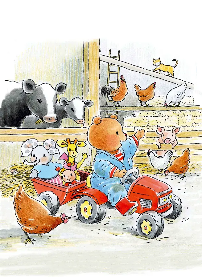 Ansichtkaart 10,5x15 bobbi op trekker