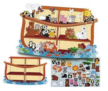 Paper giant noah''''s ark sticker set