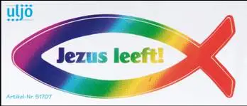 Sticker Vis regenboog