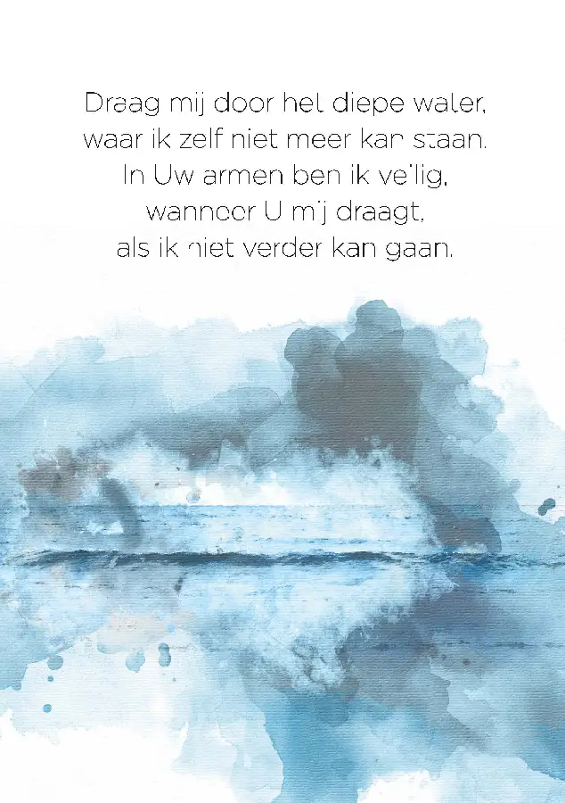 Wenskaart Draag mij door het diepe water