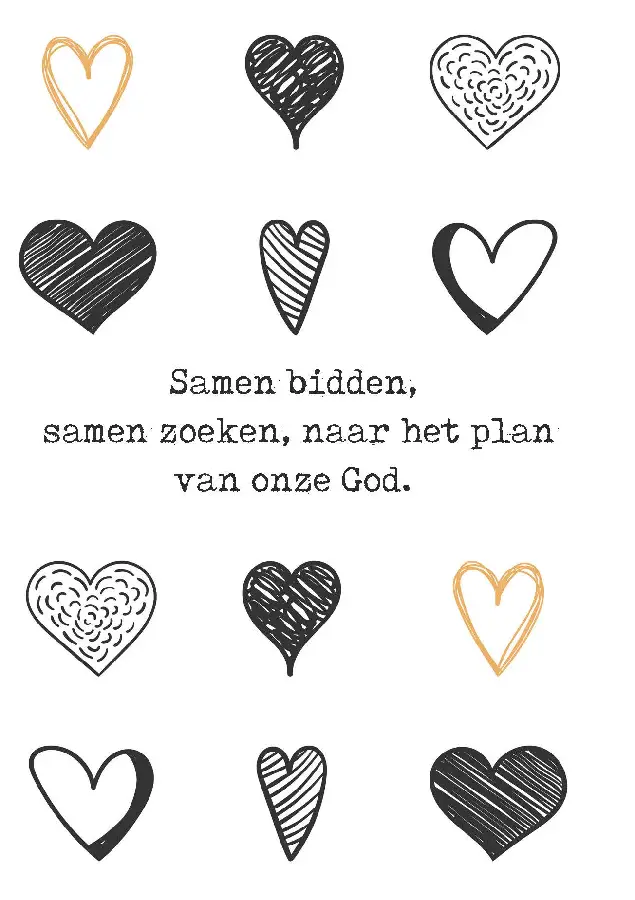 Wenskaart Samen bidden samen zoeken